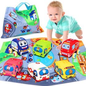 LOVKIZ pull-back blue car for easy grabbing and quick racing fun
