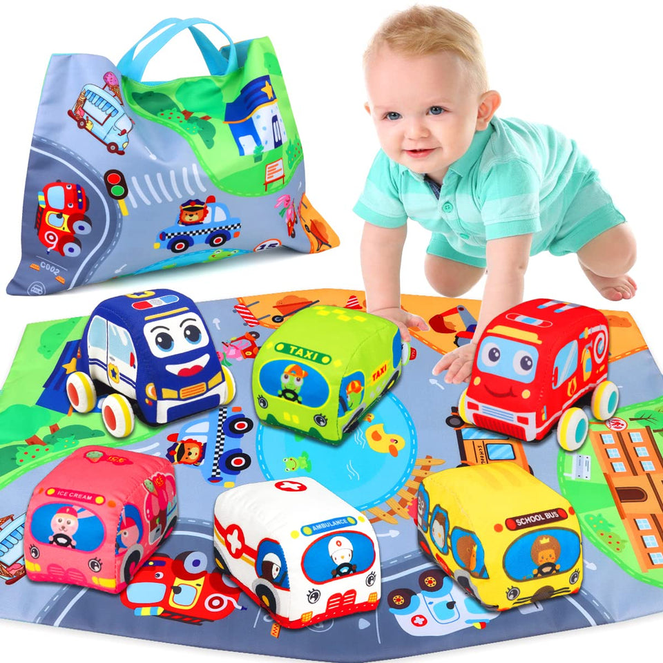 LOVKIZ pull-back blue car for easy grabbing and quick racing fun