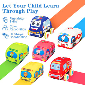 LOVKIZ pull-back yellow car ideal for hands-on exploration and play