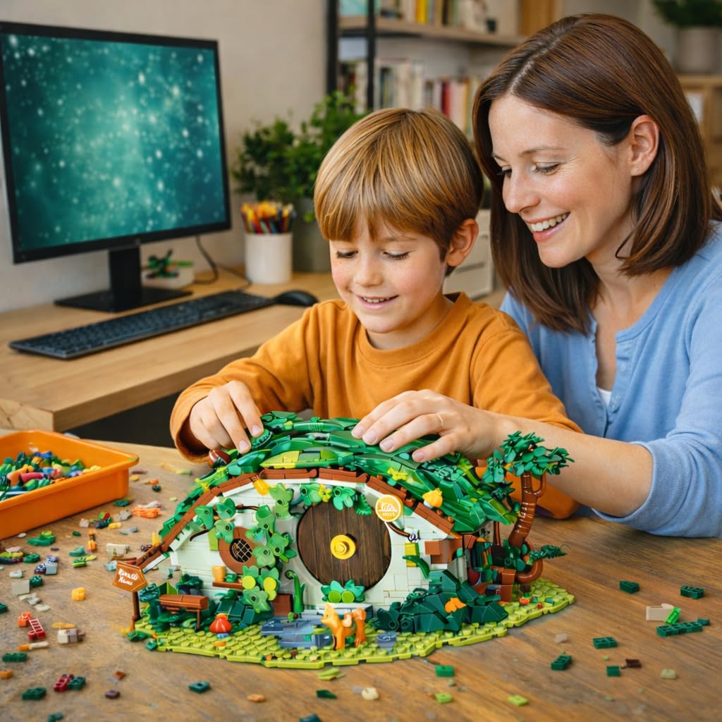 lovlaugh Bag End chimney and landscape accents in model