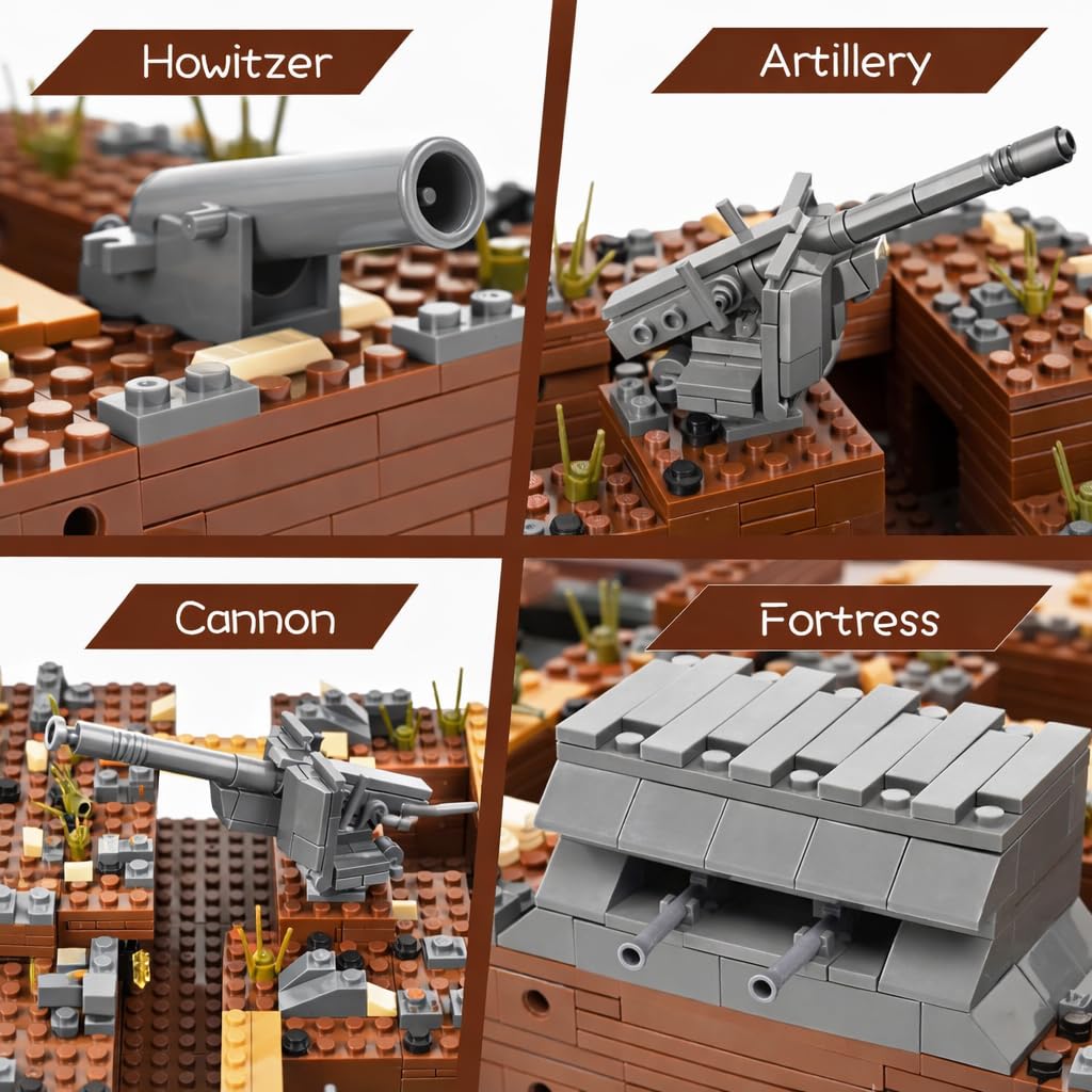 lovlaugh WW2 trench fortress anti-aircraft gun for dramatic battlefield moments