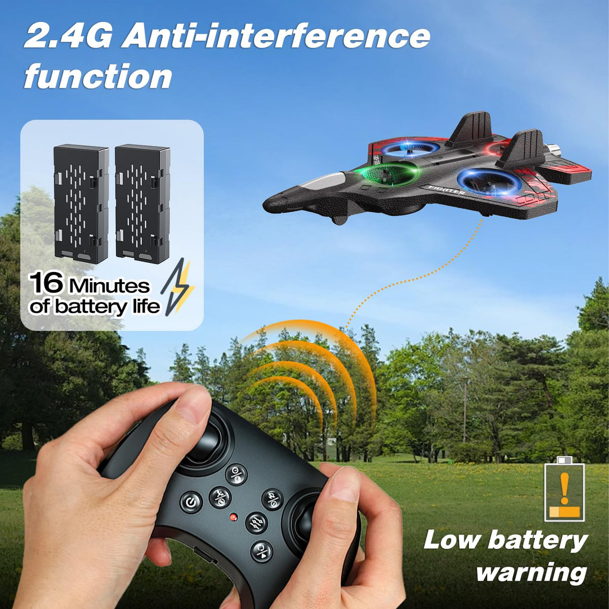Lovovia LED-lit RC airplane for night flights and visibility