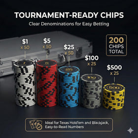 LOYCHIP denomination chips 1–500 with high contrast for quick reads