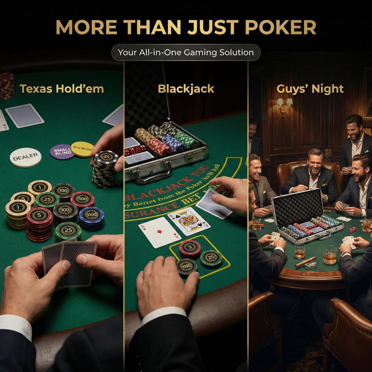 LOYCHIP dice and dealer buttons ready for immediate gameplay