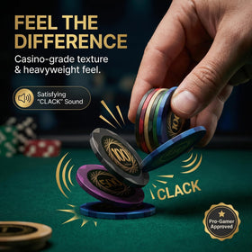High-contrast LOYCHIP denominations aid quick betting during fast rounds.