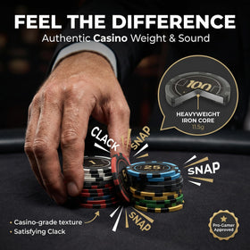 LOYCHIP poker chips denominations for quick pot calculations