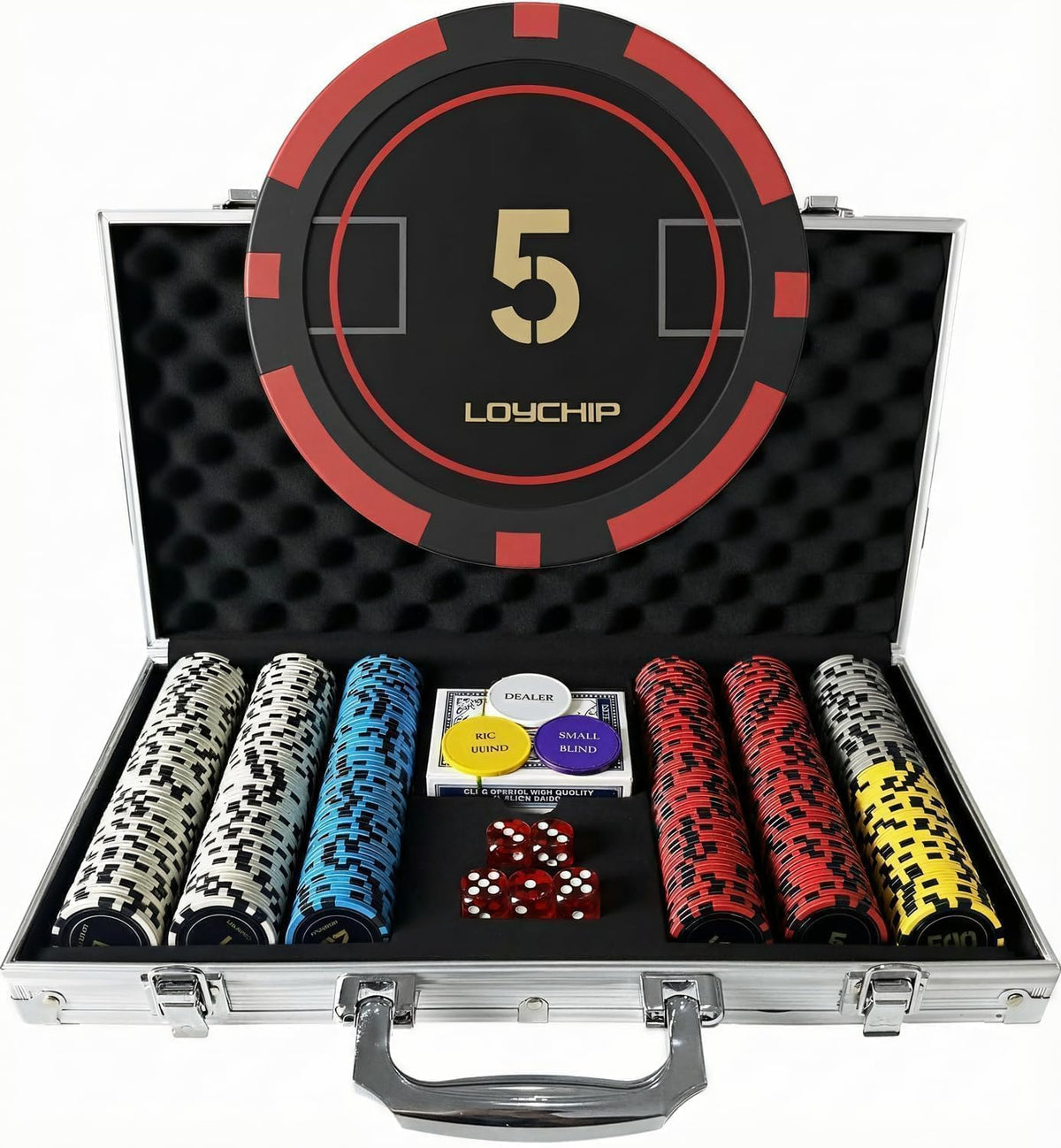 LOYCHIP poker chips heavy-weight for authentic casino-style gameplay at home