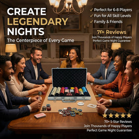 LOYCHIP travel-ready poker set for up to eight players