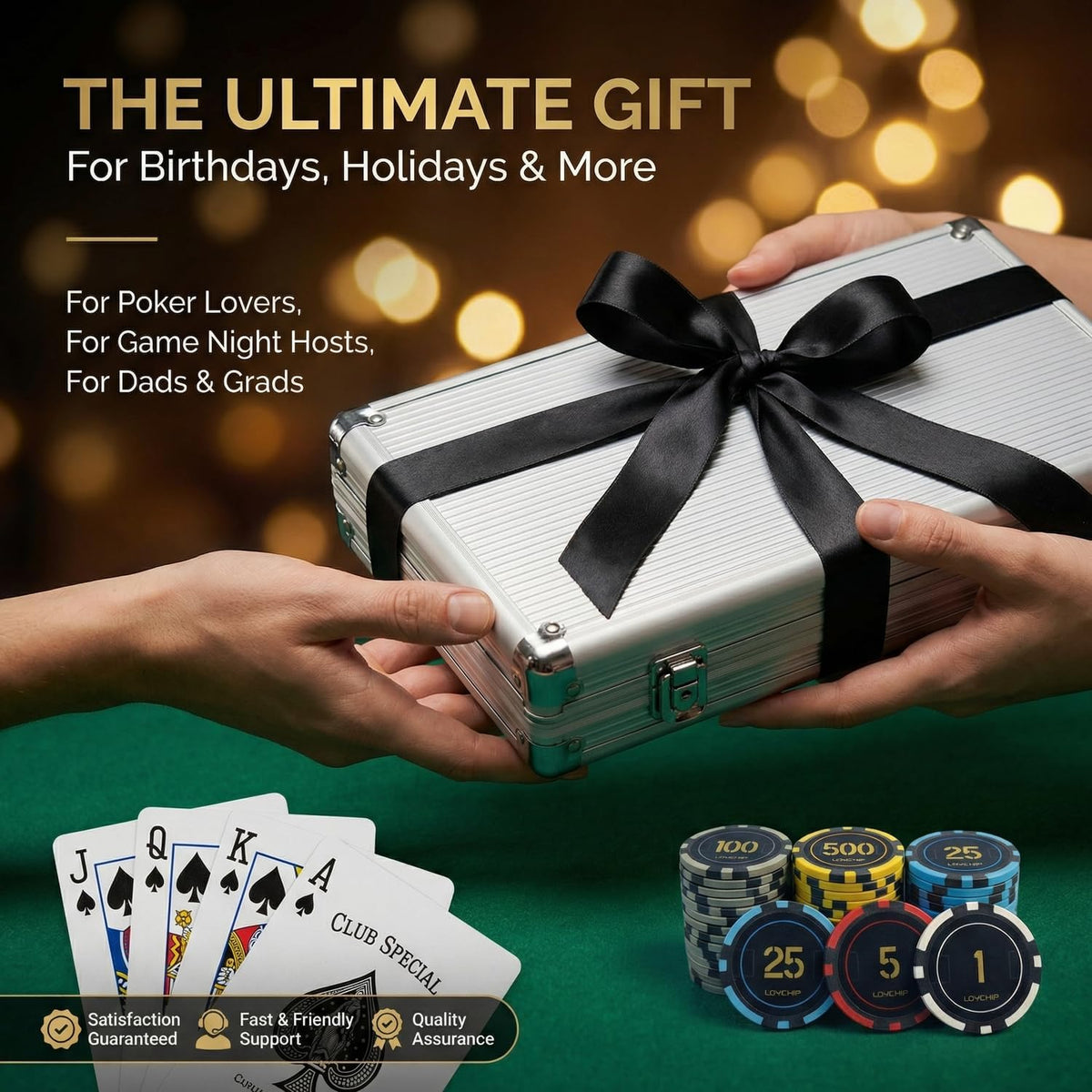 LOYCHIP Texas Hold’em Blackjack night kit for 2–6 players