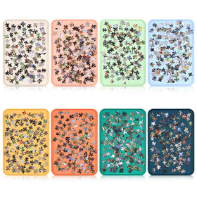 LOYIM eight-pack puzzle sorting trays organize pieces by color and shape.