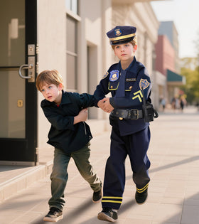 LOYO boy-on-duty outfit inspiring teamwork during pretend patrols