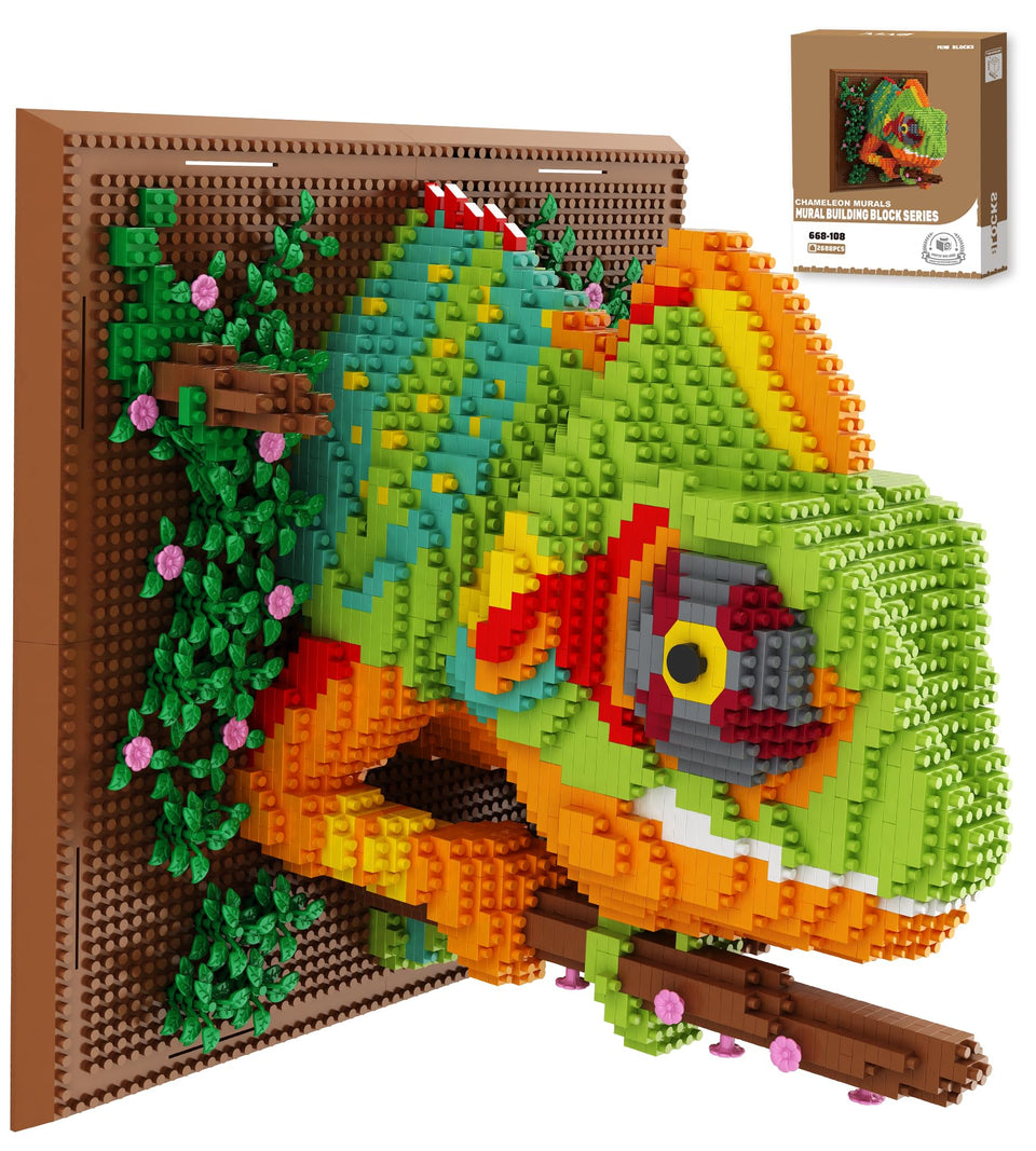 Loyratche Chameleon wall art assembled display improves room focal point