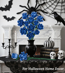 Loyratche blue rose with adjustable stems for versatile vase arrangements.