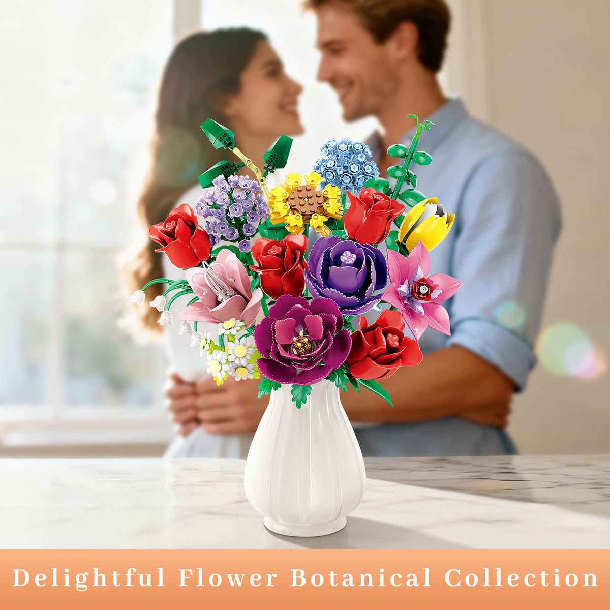 Loyratche fade-resistant colors keep the artificial bouquet vibrant over time