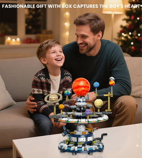 Loyratche family collaboration builds teamwork while assembling the solar system model