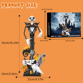 Loyratche Horror Skull building set displays ghostly figures for movie-inspired decor.