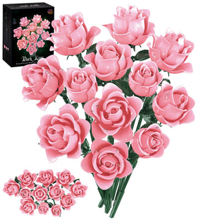 Loyratche pink roses bouquet pieces show realistic petals for vivid home decor