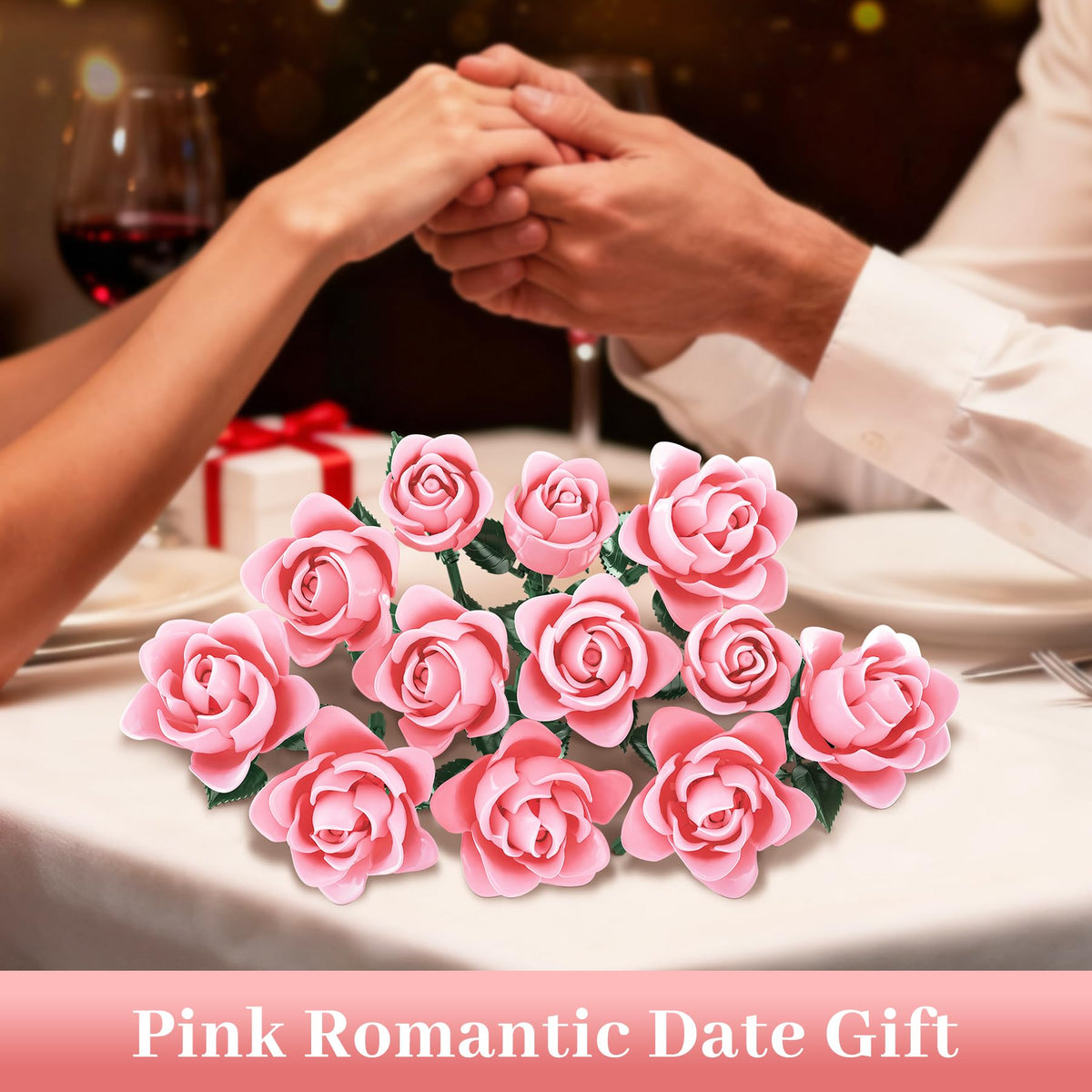 Loyratche poseable rose petals enable creative display options