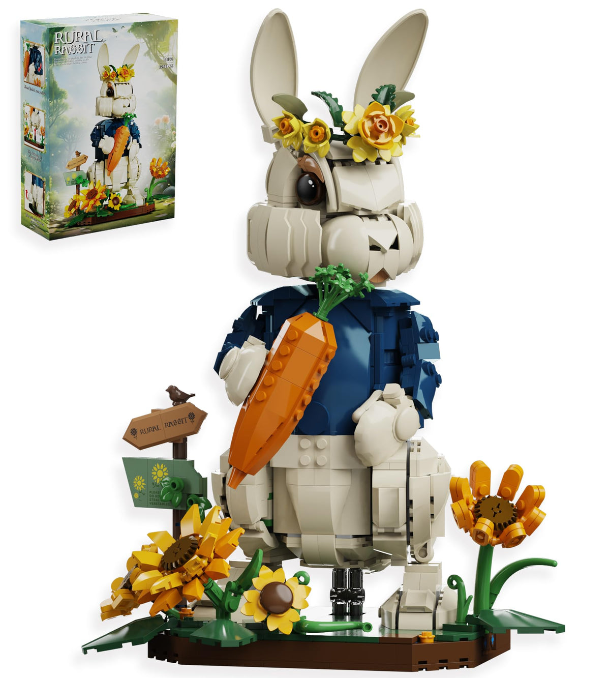 Loyratche Wonderland Bunny assembly for engaging desk display