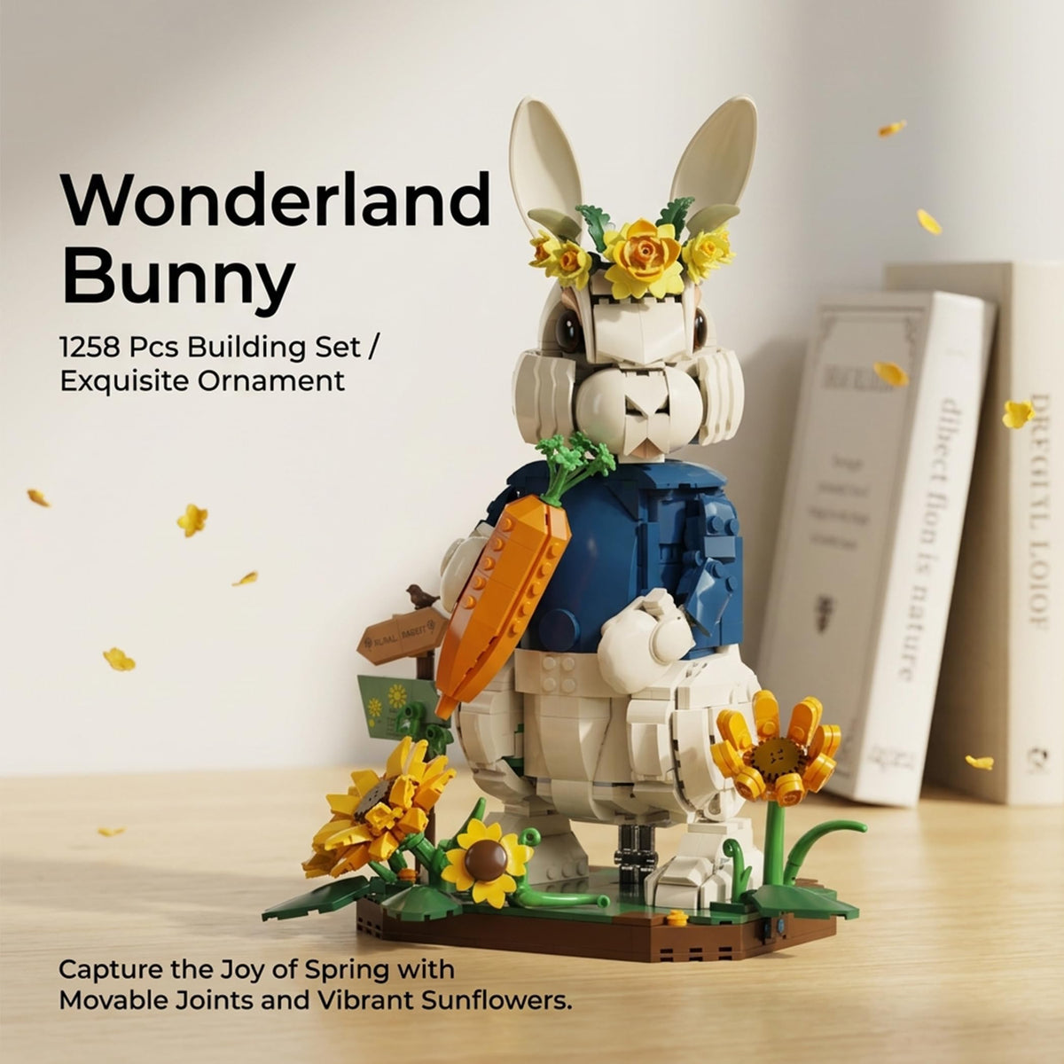 Loyratche Wonderland Bunny with carrot for playful, decorative display