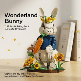 Loyratche Wonderland Bunny with carrot for playful, decorative display