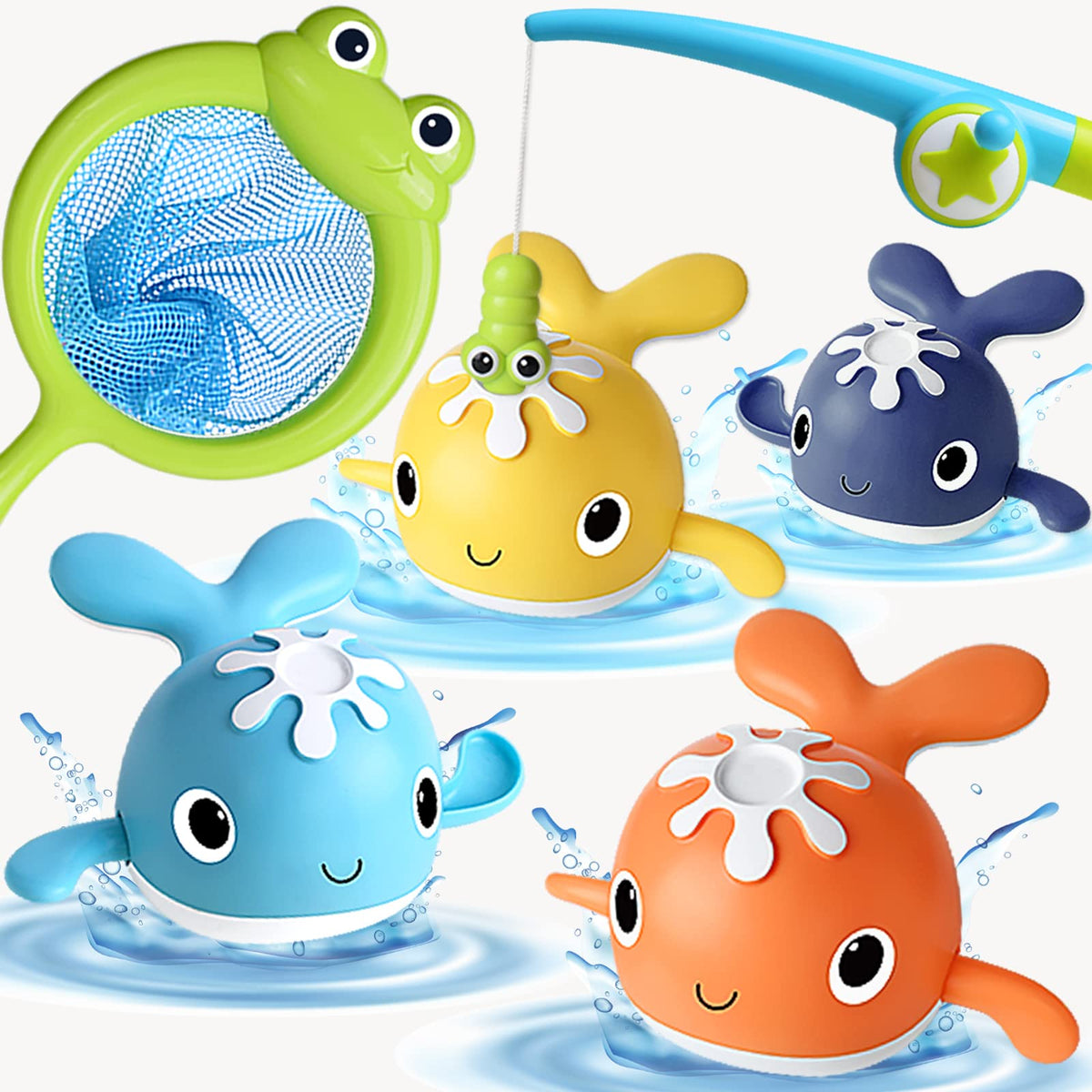 LOYUEGIYO magnet fishing rod demonstrates easy whale catching during bath time