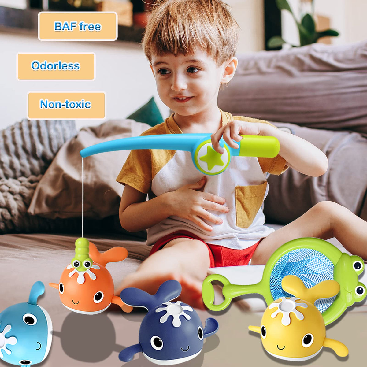 LOYUEGIYO swimming whales glide through water for engaging bath play