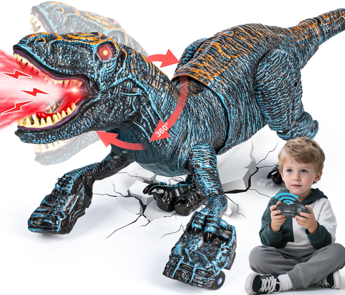 Lozadia remote dinosaur with 360 head sway for immersive play