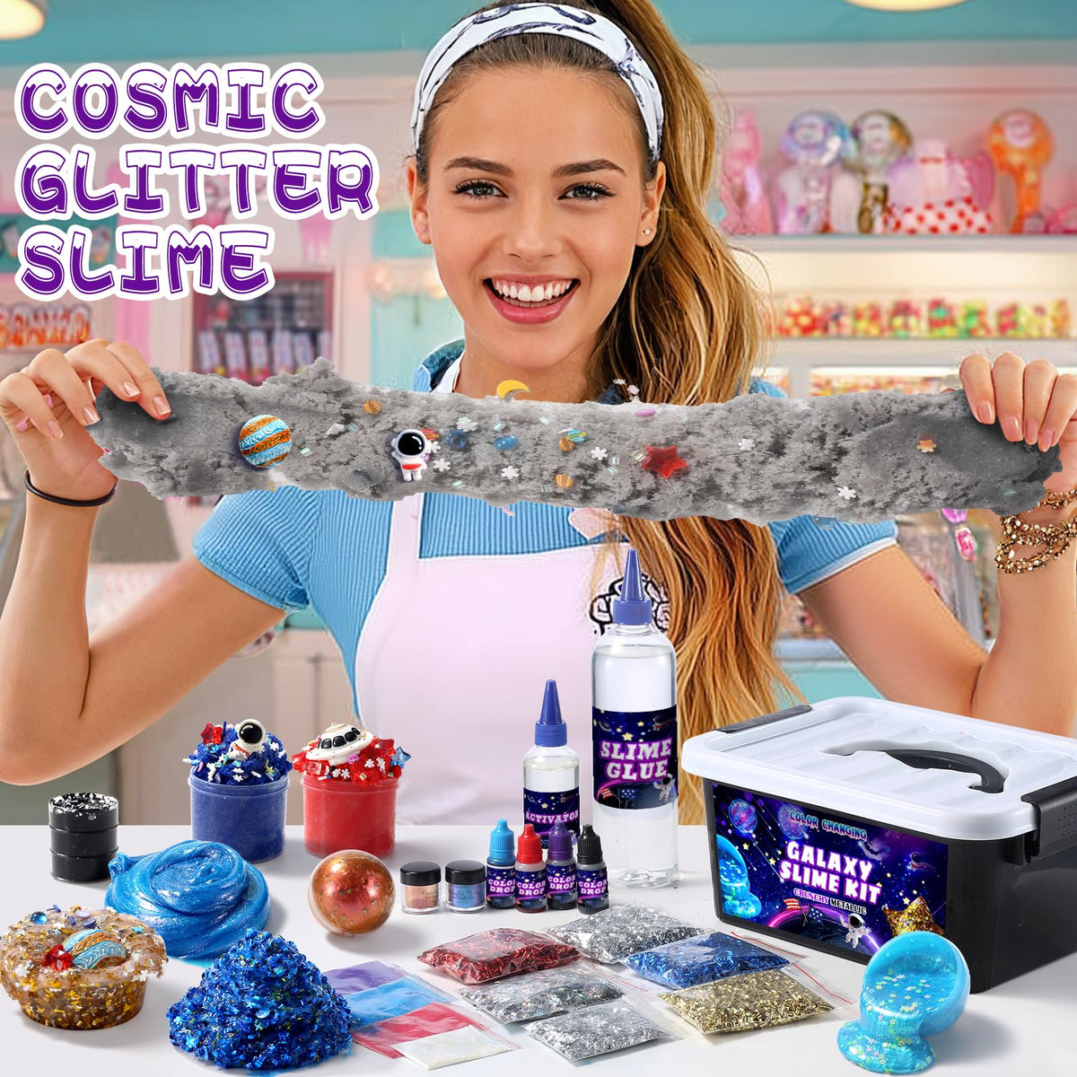 LPFEZRS Large Slime Kit jelly cube mix supports creative crafting