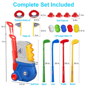LPFG blue toddler golf set balls oversized for safety