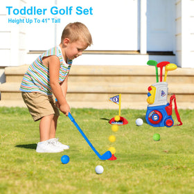 LPFG blue toddler golf set clubs with kid-friendly grip