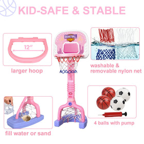 LPFG indoor-outdoor pink playset ideal for poolside or living room use.