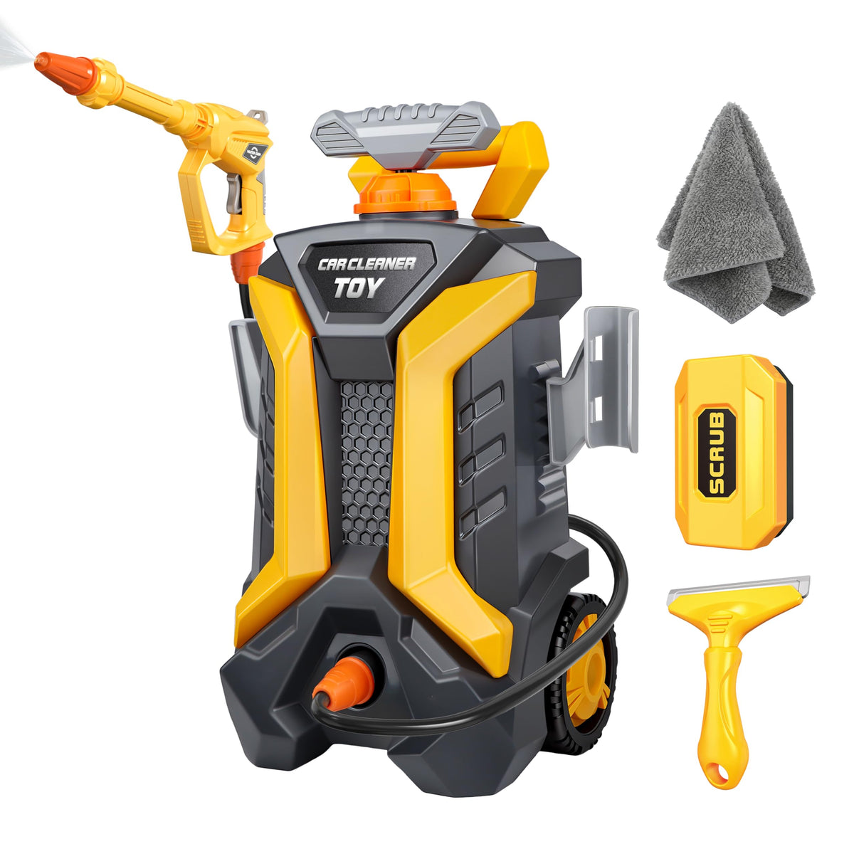 LPFG Kids Pressure Washer Toy with car wash action for imaginative outdoor play