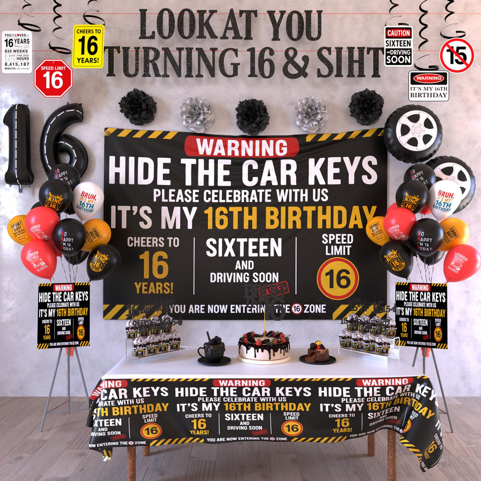 LQA Decor 16th birthday backdrop for bold, photo-ready party moments.