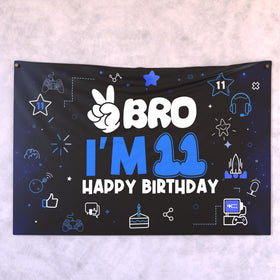 LQA decor latex balloons in blue and black with slogans