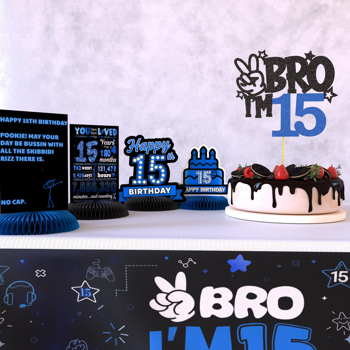 LQA Decor Cake Topper Level 15 centerpiece touch