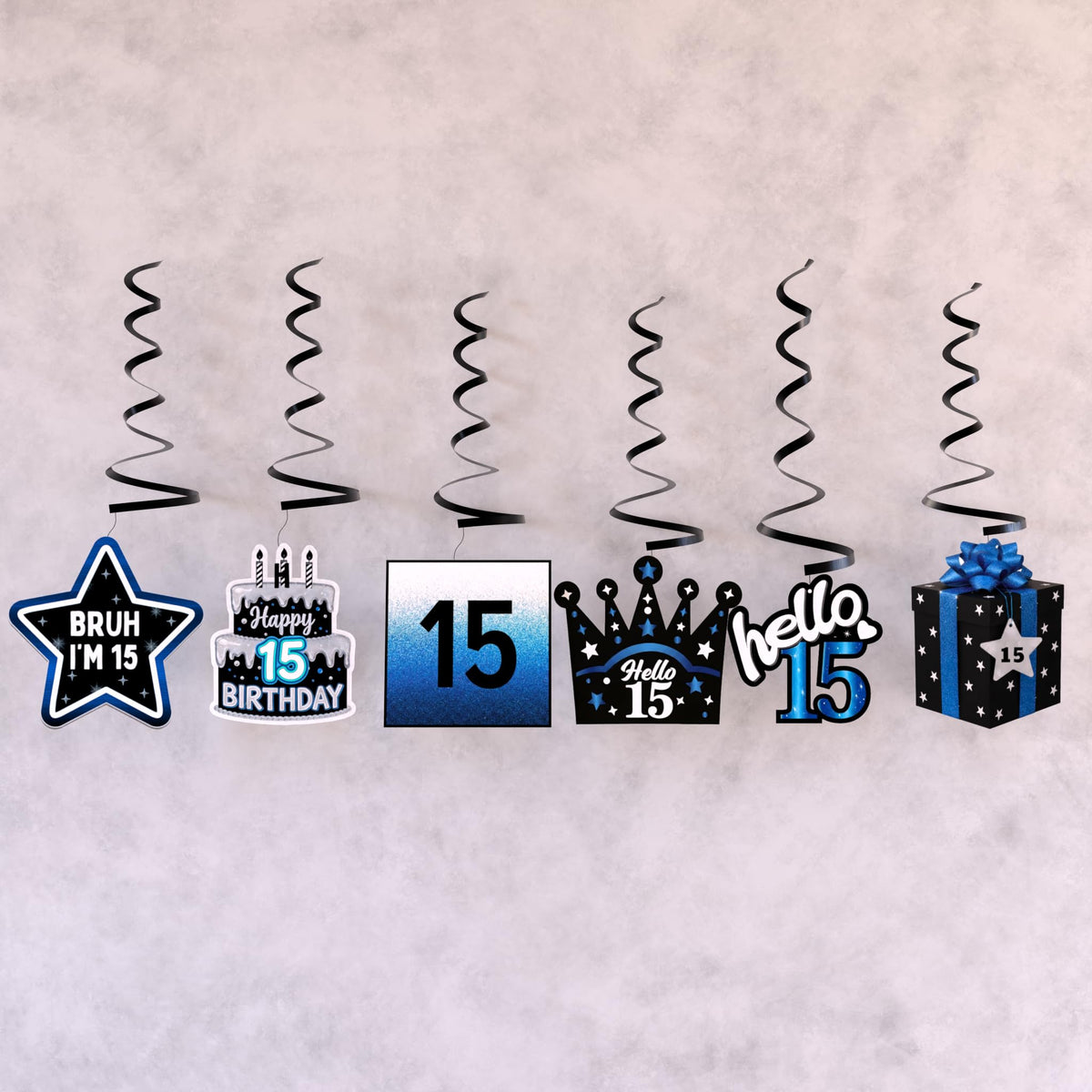 LQA Decor Hanging Swirls for vertical celebration accents