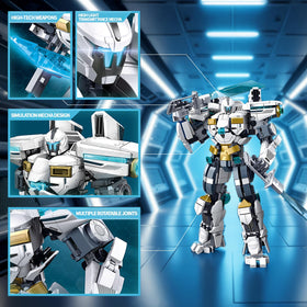 LQPFBSM Ice Warrior Mech with movable joints for dynamic poses.