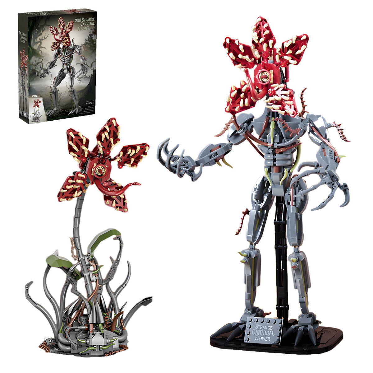 LQPFBSM two-in-one cannibal flower building set inspires imaginative play