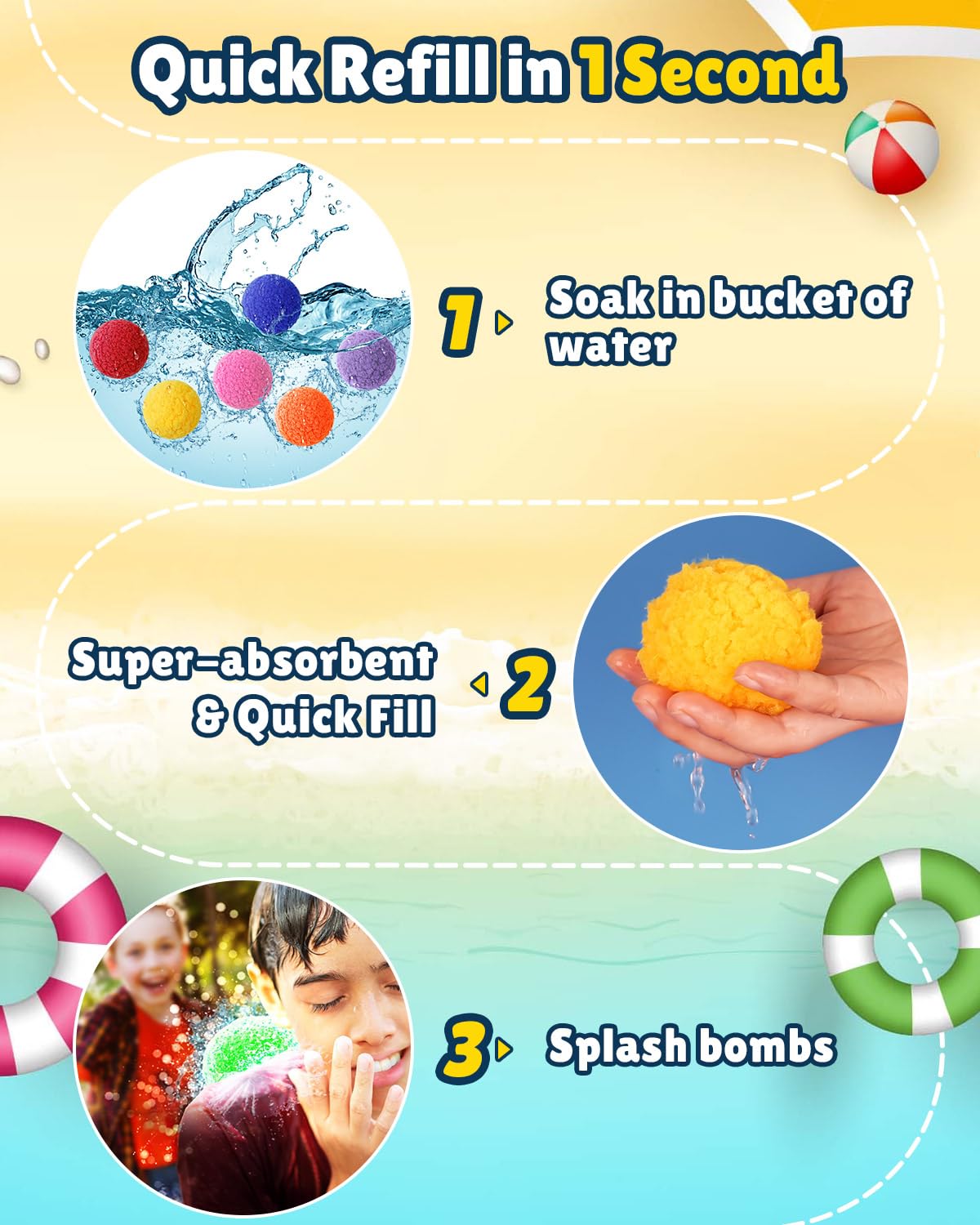 LQYoyz eco-friendly water balloons ideal for pool and beach fun.