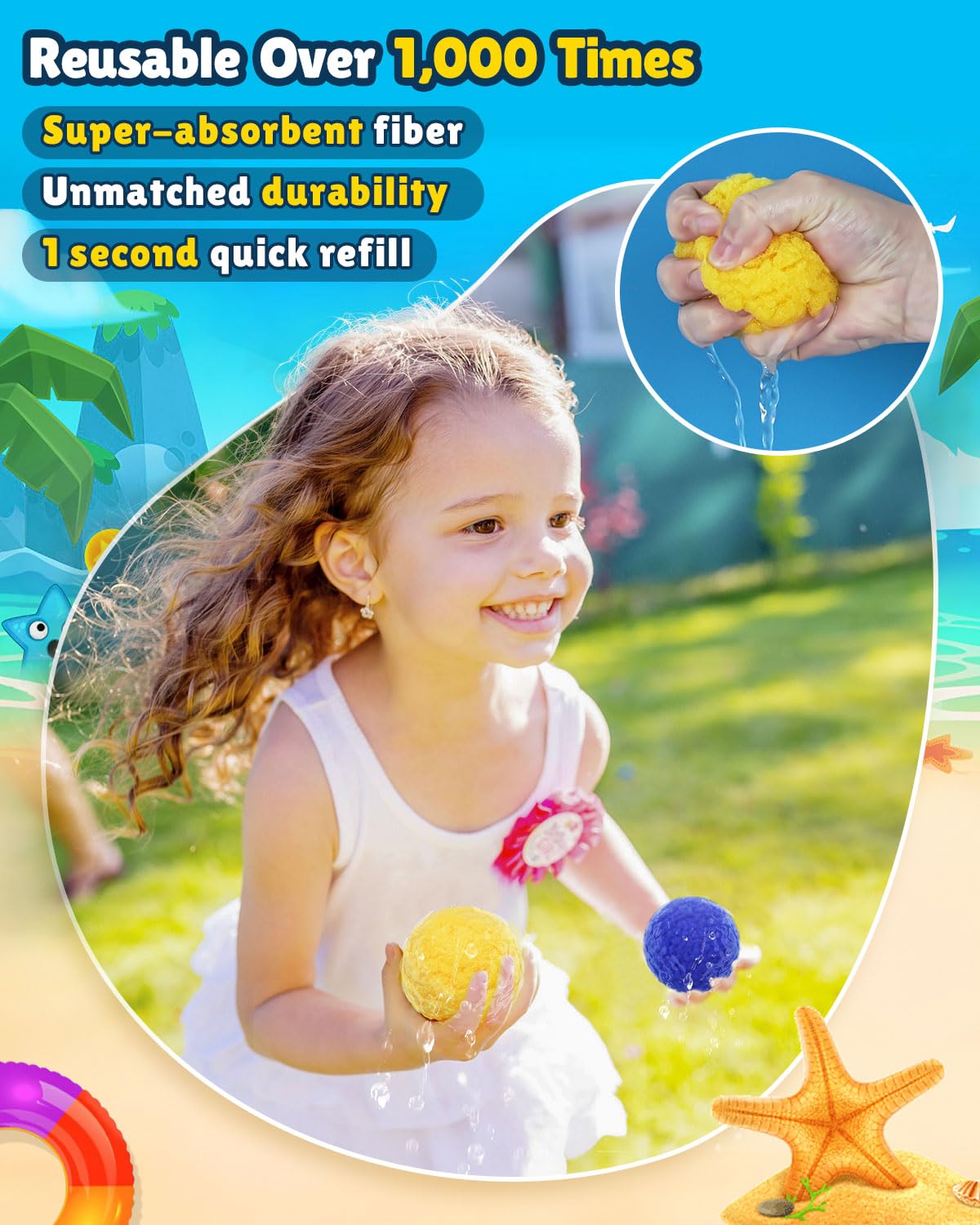 Outdoor setup featuring LQYoyz water balloons for backyard parties.