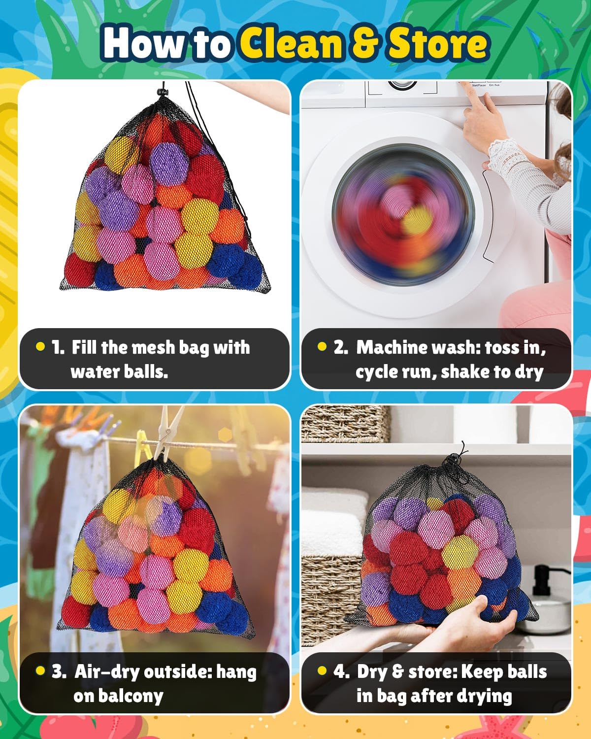 Party-ready water balloon set for kids ages 4-12 with LQYoyz.