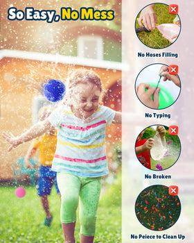 Easy cleanup with reusable LQYoyz water balloons after play.