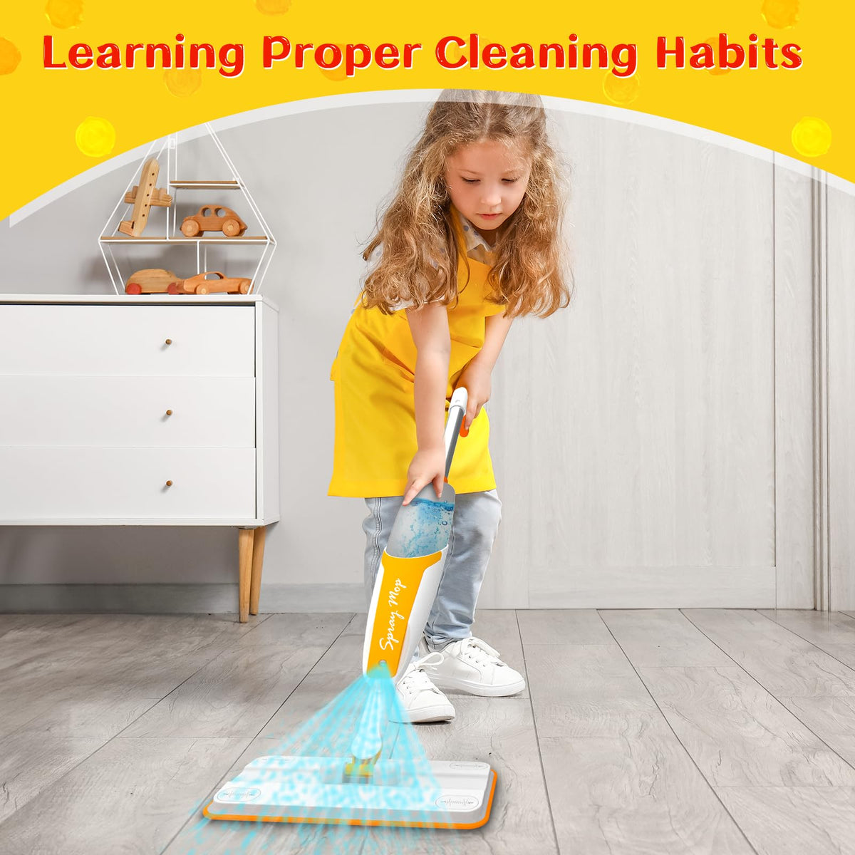 LSCLCIN cleaning scraper helps remove dirt during pretend cleaning sessions.