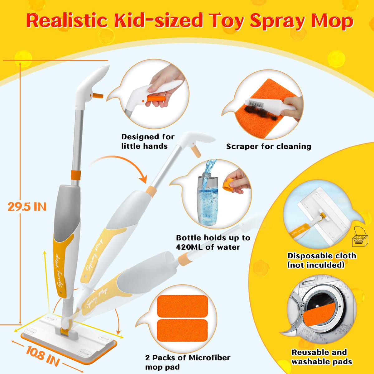 LSCLCIN Montessori-inspired cleaning set promotes independence in children.
