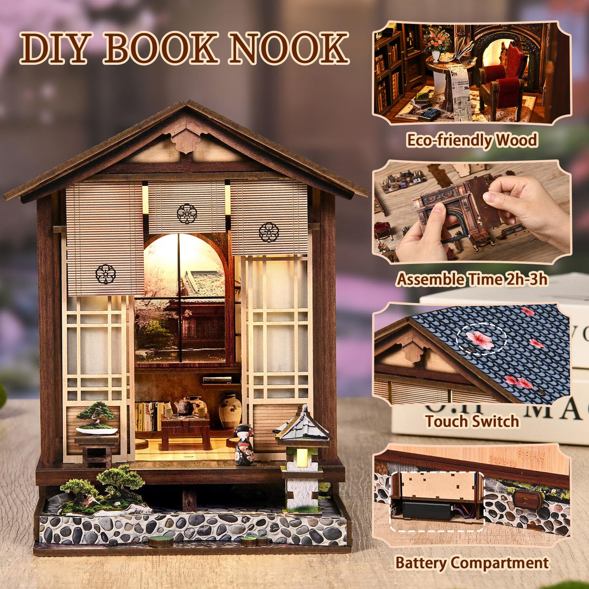 LSJALJJ premium wood kit provides tactile satisfaction and long-lasting display.