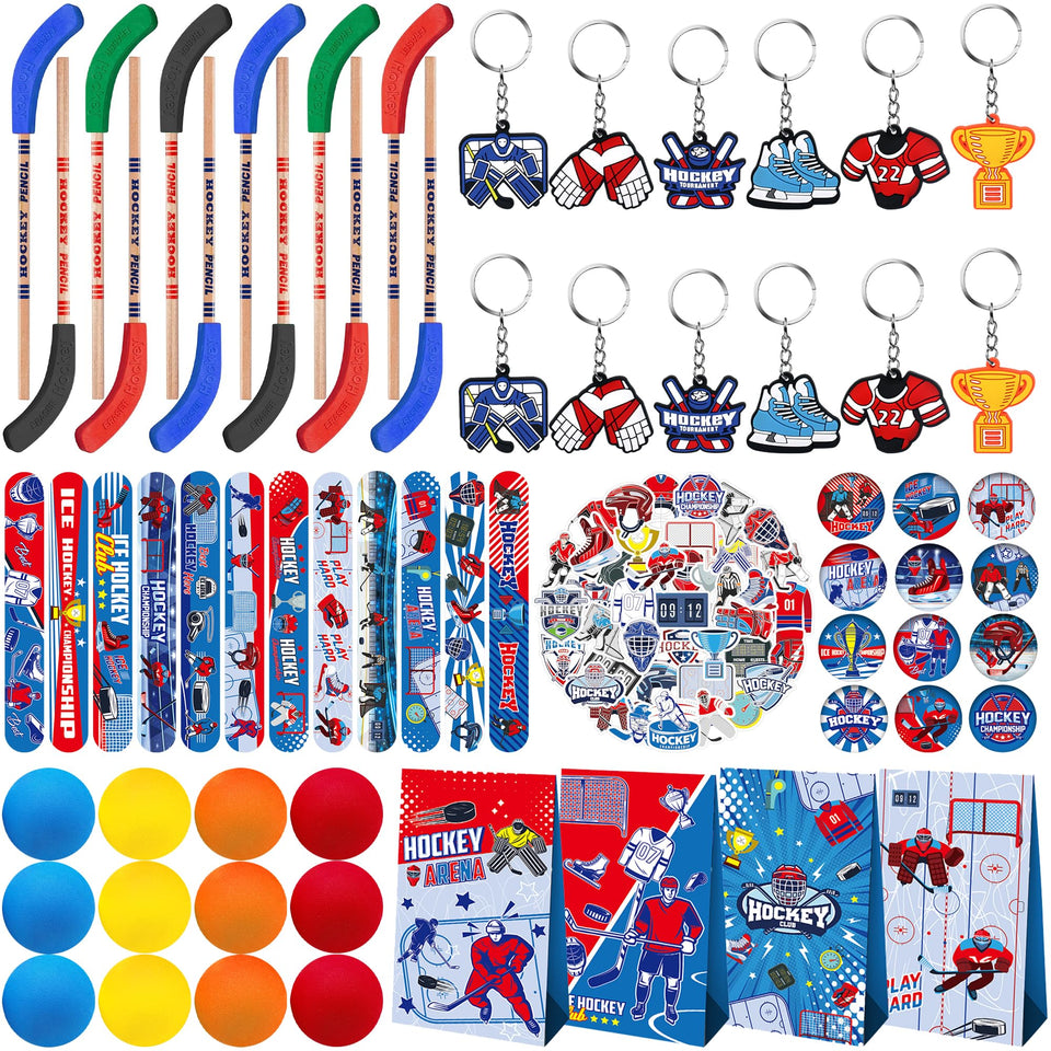 LSJDEER 113-piece hockey party favors set for celebrations