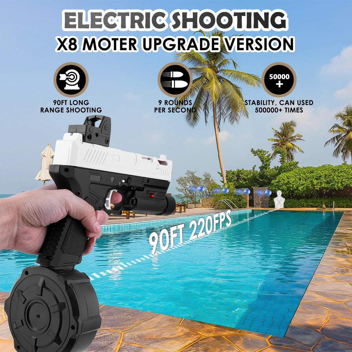 LsuBhef Gel Blaster X8 double hopper system reduces reloads