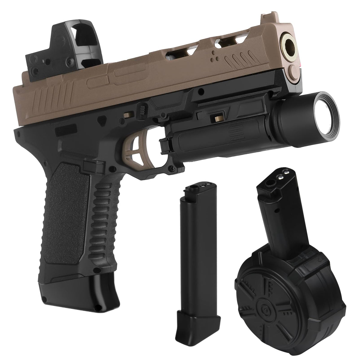 LsuBhef Gel Blaster X8 drum setup for rapid-fire action in team games