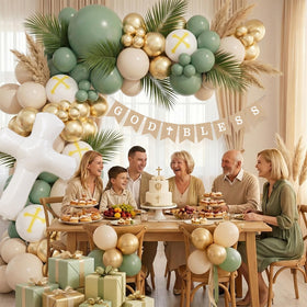 LSYBBDECOO God Bless You banner enhances theme and ties decor together